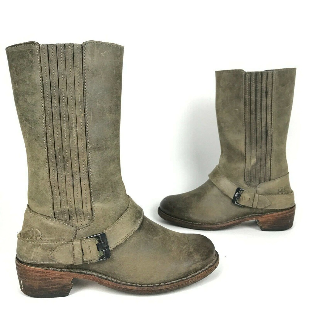 Dr Martens Tall Leather Mid Calf Chelsea Boots 9